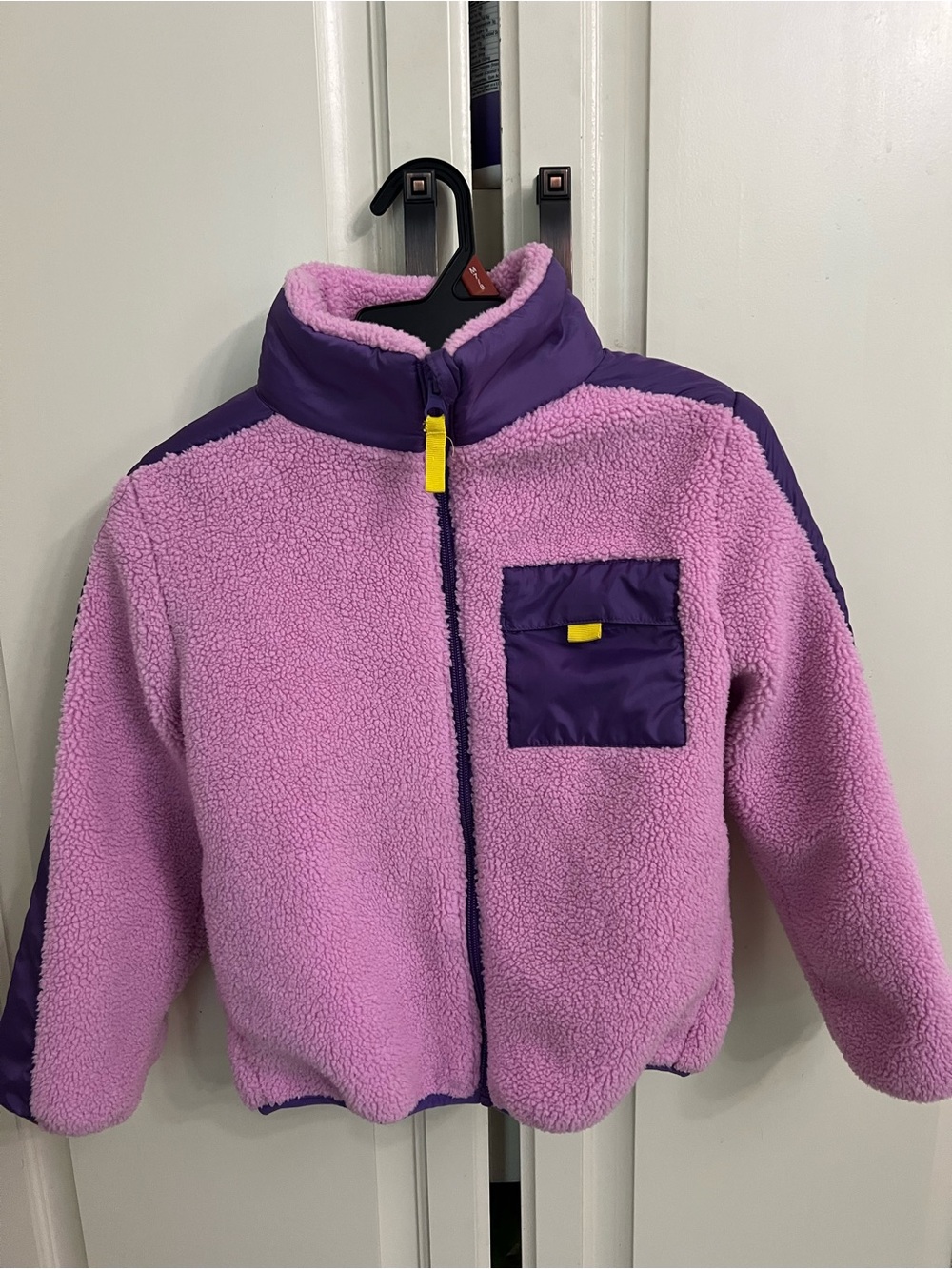 H&M Lilac Sherpa Jacket with Deep Purple Trim